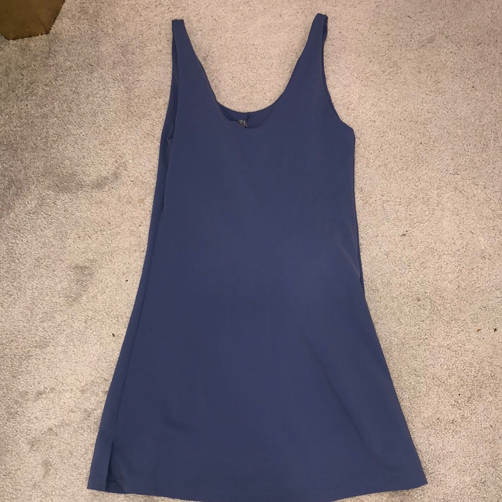 Oh Polly Bo + Tee Active Scoop Neck Tennis Dress in Slate Blue